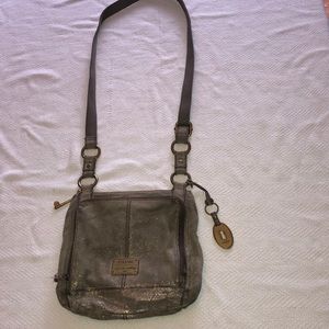 Silver Fossil crossbody